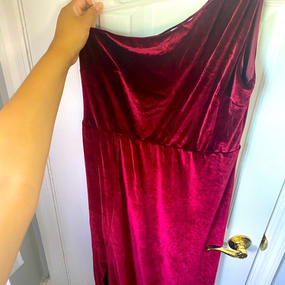 One Shoulder Velvet dress